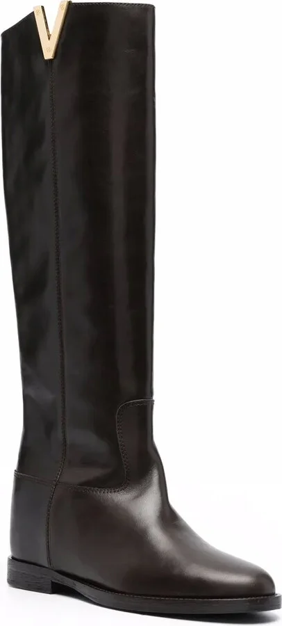 Logo Plaque Knee-Length Boots - Image 3