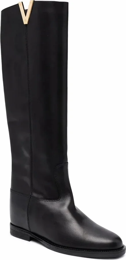 Logo Plaque Knee-Length Boots - Image 2