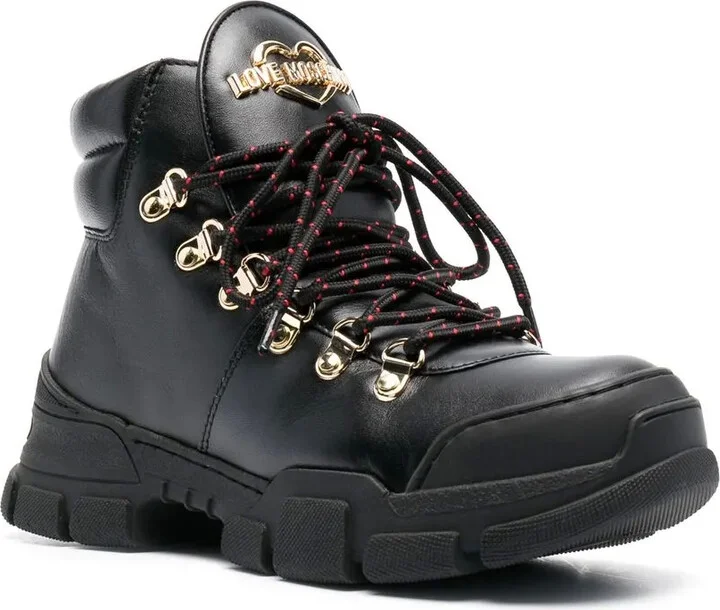 Logo-Plaque Lace-Up Ankle Boots - Image 2