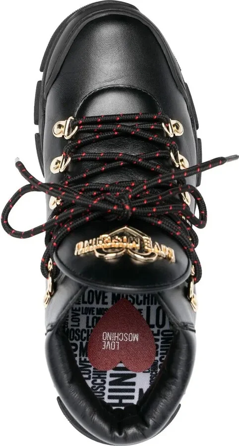 Logo-Plaque Lace-Up Ankle Boots - Image 4