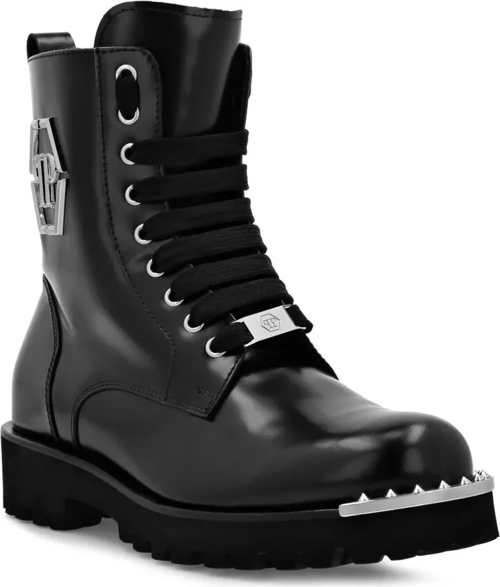 Logo-Plaque Lace-Up Boots - Image 2