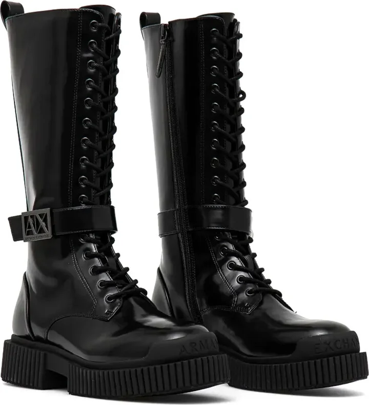 Logo-Plaque Lace-Up Boots - Image 3