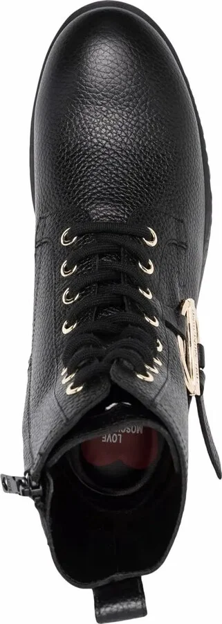 Logo-Plaque Lace-Up Boots - Image 4