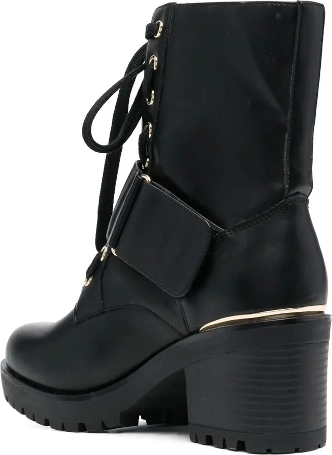 Logo-Plaque Lace-Up Boots - Image 3