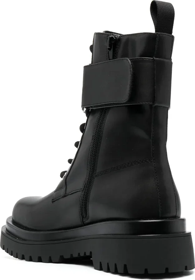 Logo-Plaque Lace-Up Boots - Image 3