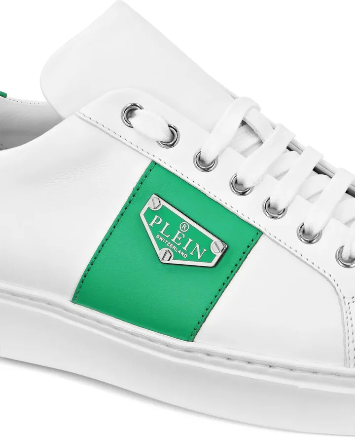Logo-Plaque Lace-Up Sneakers - Image 4