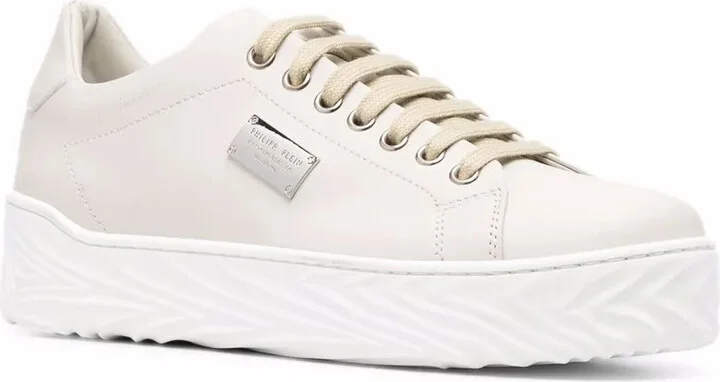 Logo-Plaque Lace-Up Sneakers - Image 2