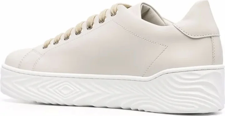 Logo-Plaque Lace-Up Sneakers - Image 3