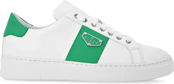 Logo-Plaque Lace-Up Sneakers