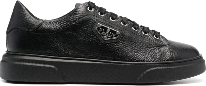 Logo-Plaque Lace-Up Sneakers