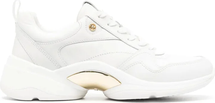 Logo-Plaque Lace-Up Sneakers