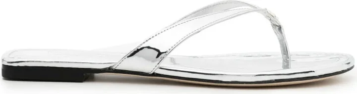 Logo-Plaque Laminated Flip-Flops