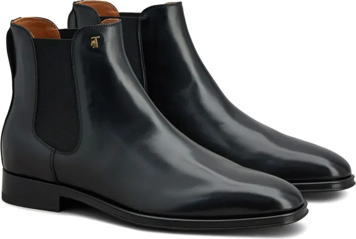 Logo-Plaque Leather Ankle Boots - Image 2