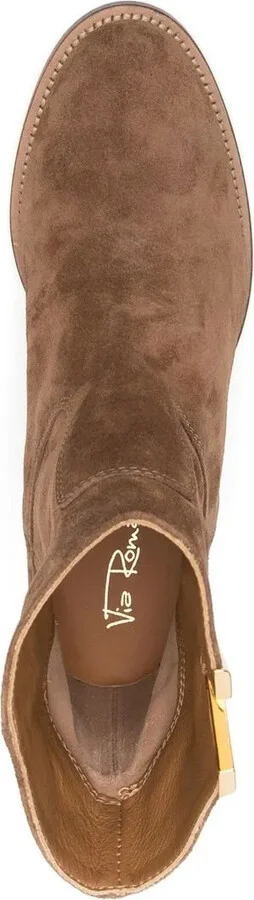 Logo-Plaque Leather Ankle Boots - Image 4