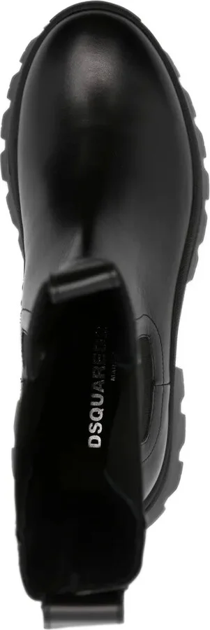Logo-Plaque Leather Ankle Boots - Image 4