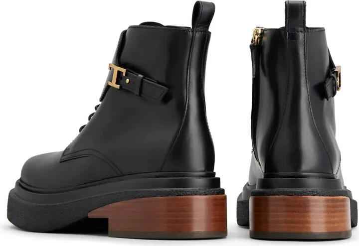 Logo-Plaque Leather Ankle Boots - Image 3