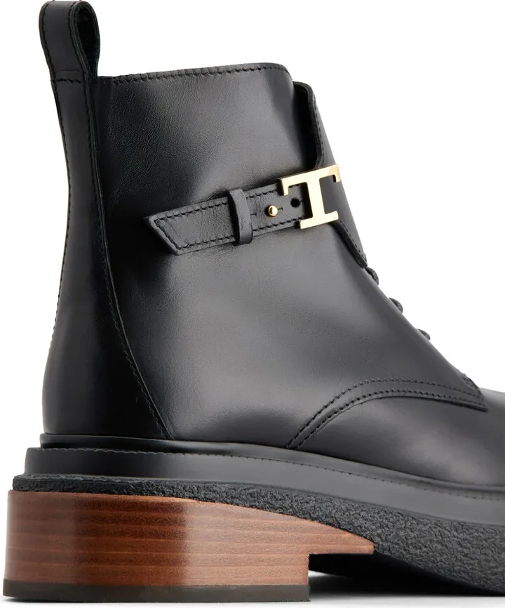 Logo-Plaque Leather Ankle Boots - Image 5