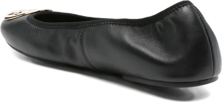 Logo-Plaque Leather Ballet Flats - Image 3