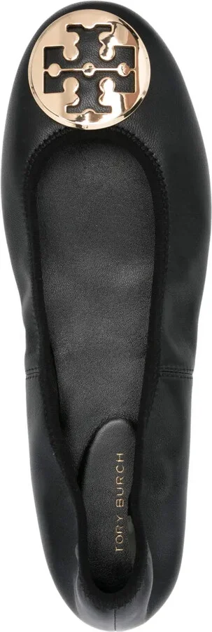Logo-Plaque Leather Ballet Flats - Image 4