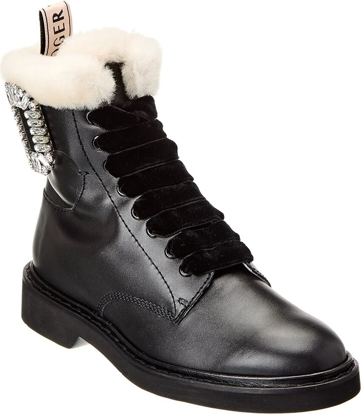 Logo Plaque Leather Bootie