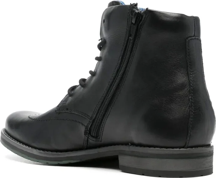 Logo-Plaque Leather Boots - Image 3