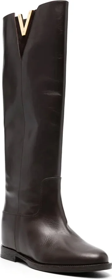 Logo-Plaque Leather Boots - Image 2