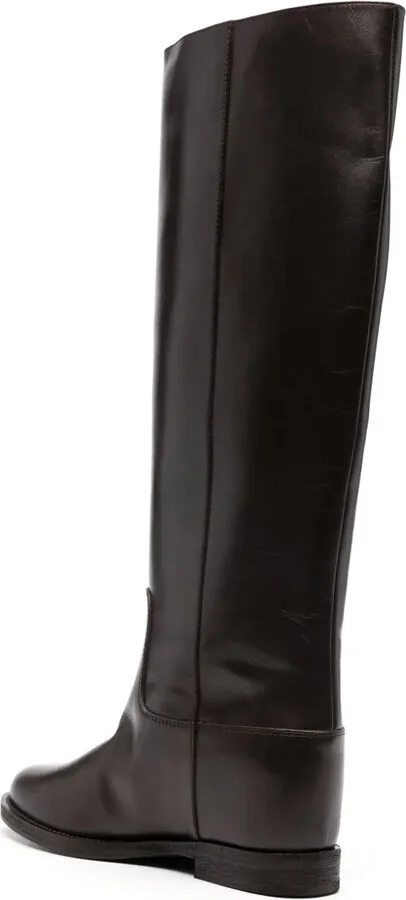 Logo-Plaque Leather Boots - Image 3