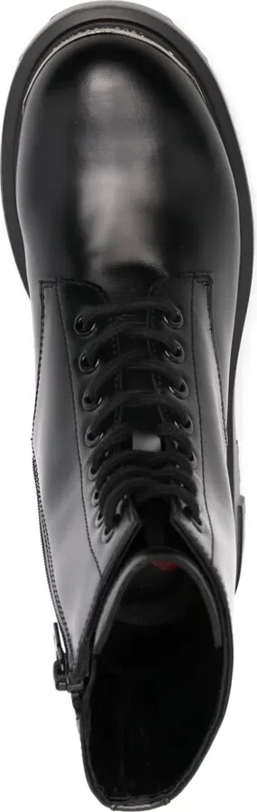 Logo-Plaque Leather Boots - Image 4