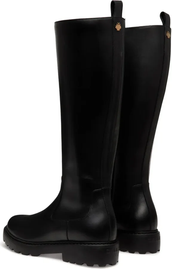 Logo-Plaque Leather Boots - Image 3