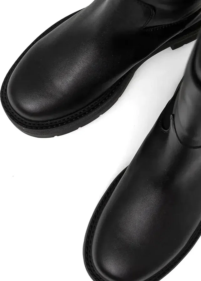 Logo-Plaque Leather Boots - Image 4