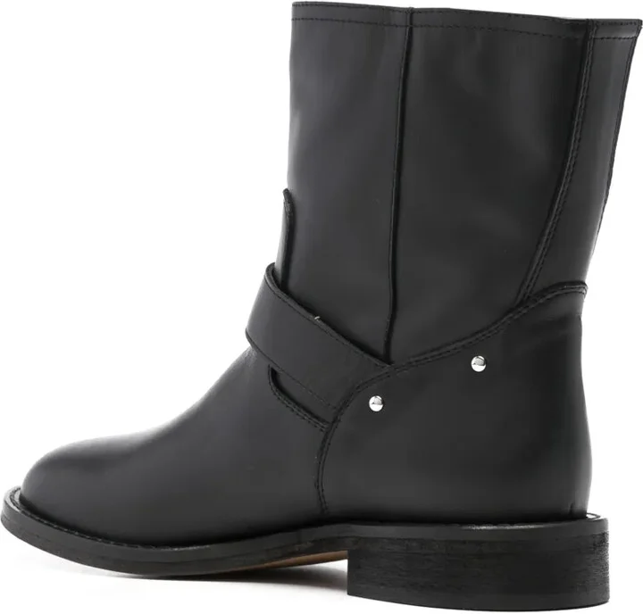 Logo-Plaque Leather Boots - Image 3