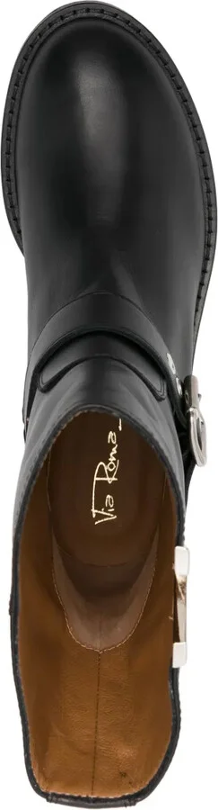 Logo-Plaque Leather Boots - Image 4