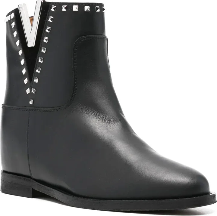 Logo-Plaque Leather Boots - Image 2