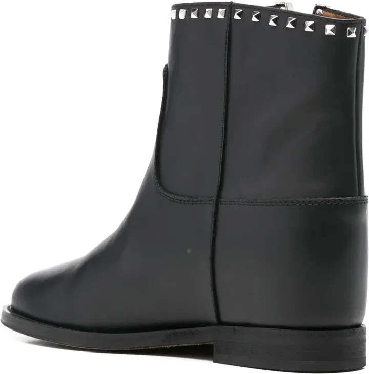 Logo-Plaque Leather Boots - Image 3
