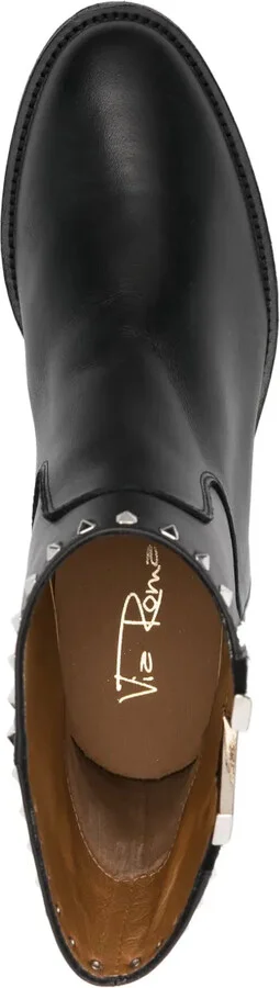 Logo-Plaque Leather Boots - Image 4