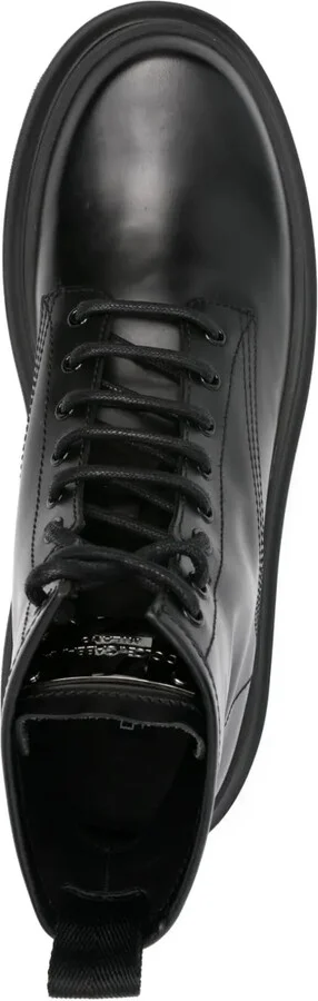 Logo-Plaque Leather Boots - Image 4