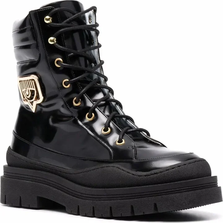 Logo-Plaque Leather Boots - Image 2