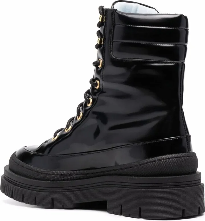 Logo-Plaque Leather Boots - Image 3