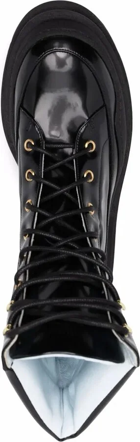 Logo-Plaque Leather Boots - Image 4