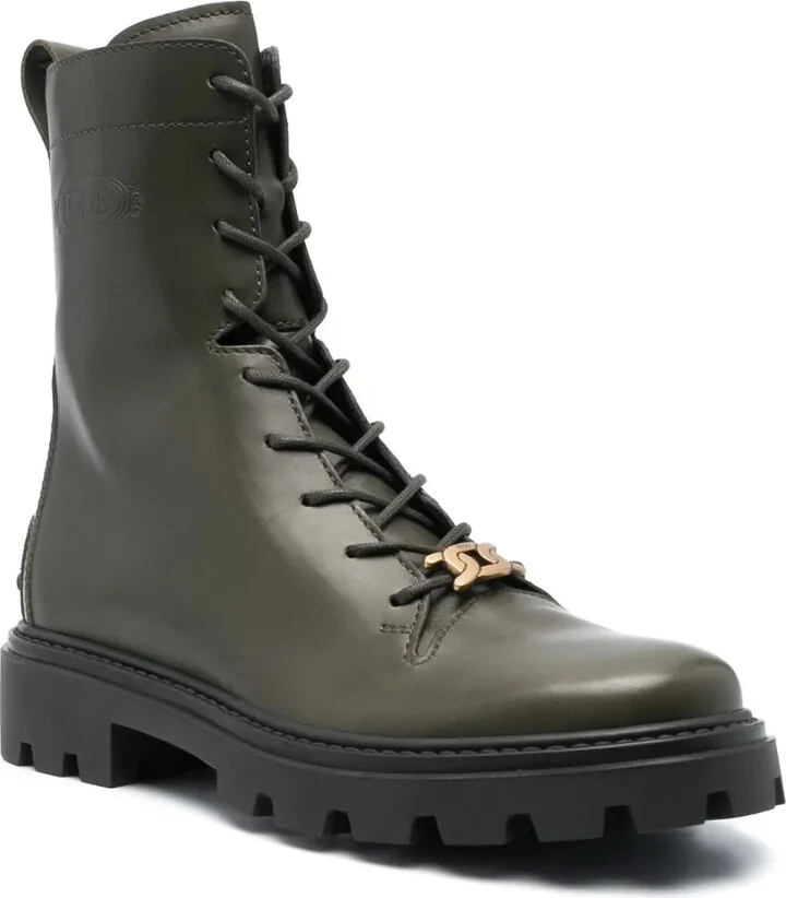 Logo-Plaque Leather Boots - Image 2