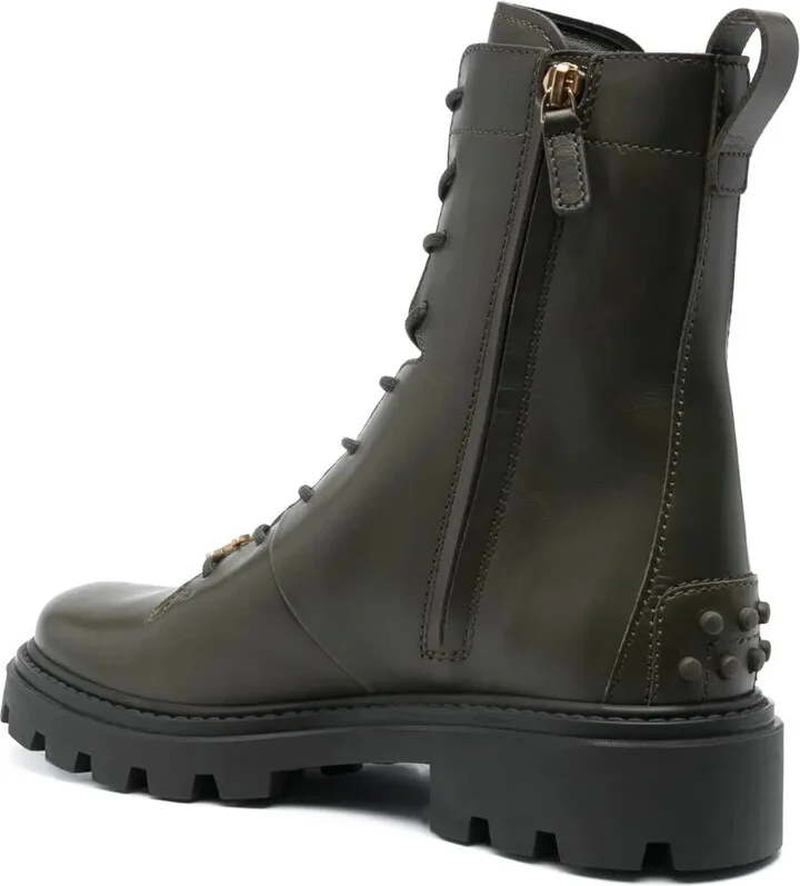 Logo-Plaque Leather Boots - Image 3