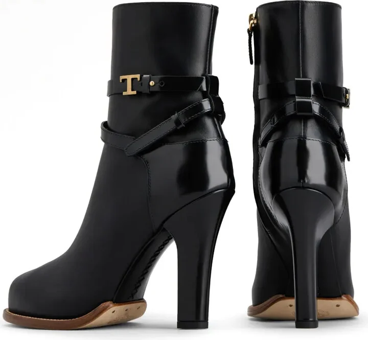 Logo-Plaque Leather Boots - Image 3