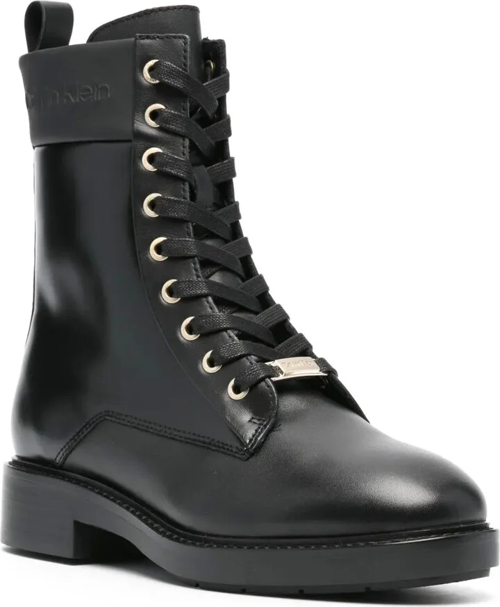 Logo-Plaque Leather Boots - Image 2
