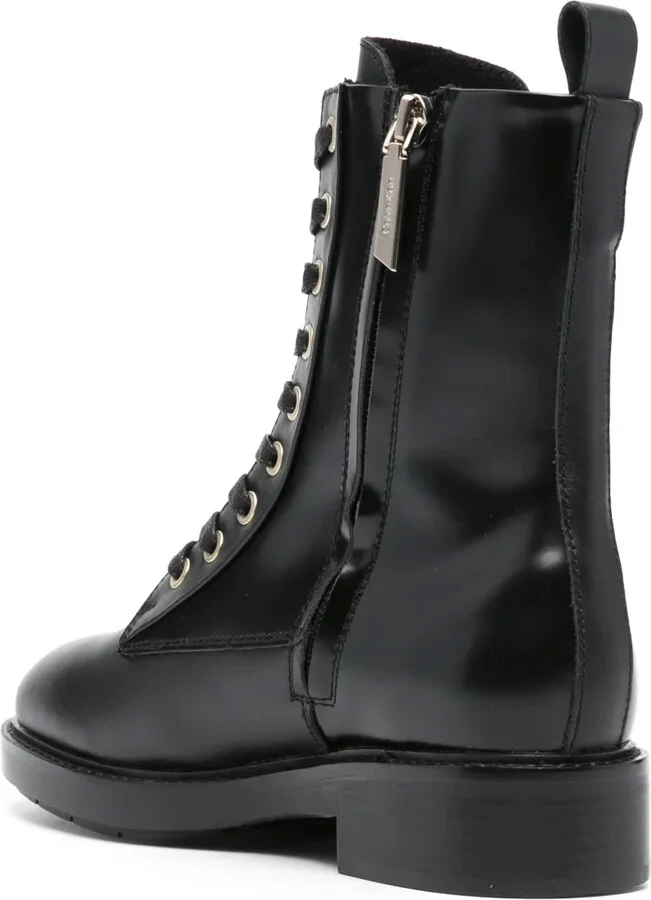 Logo-Plaque Leather Boots - Image 3
