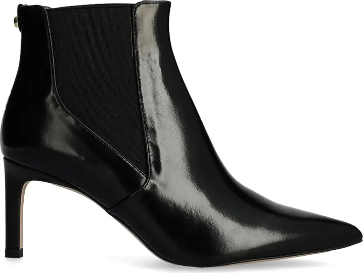Logo-Plaque Leather Boots