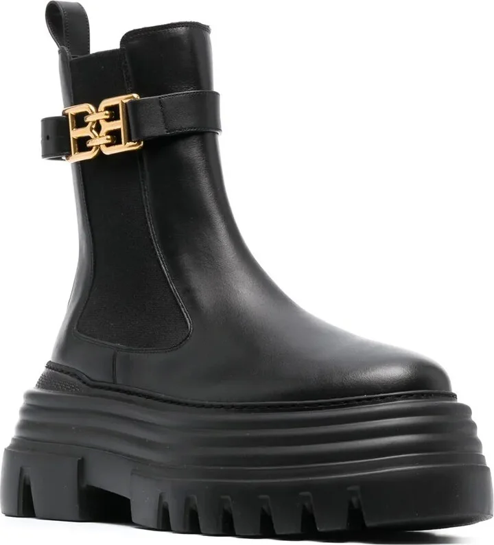logo-plaque leather Chelsea boots - Image 2