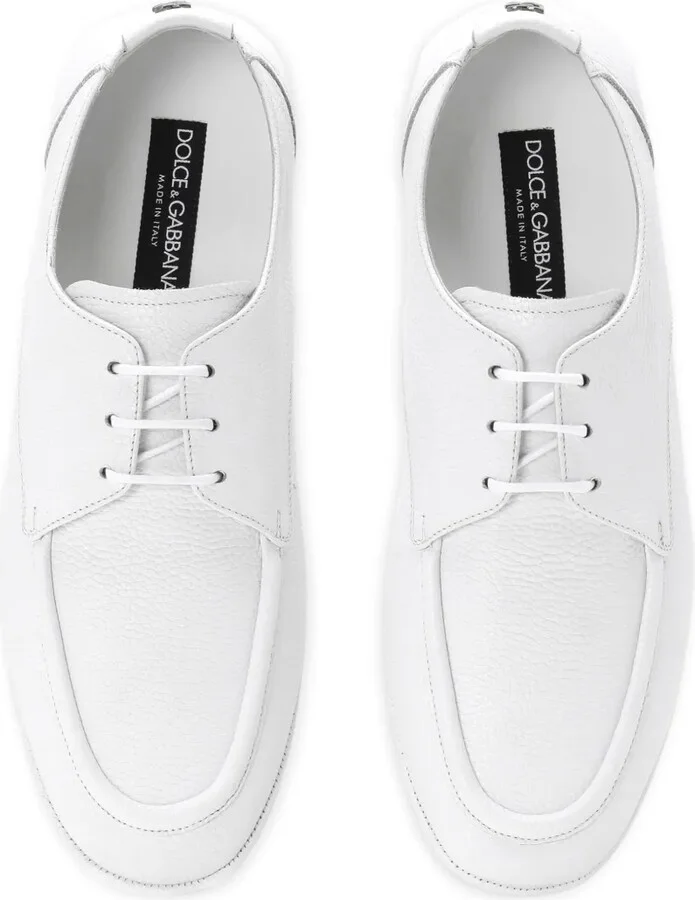 Logo-Plaque Leather Derby Shoes - Image 4