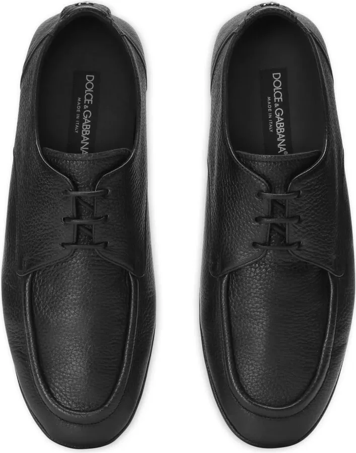 Logo-Plaque Leather Derby Shoes - Image 4