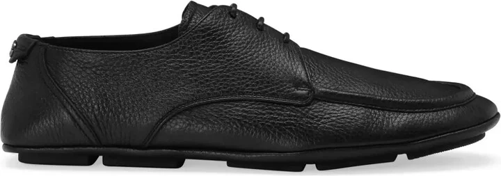 Logo-Plaque Leather Derby Shoes