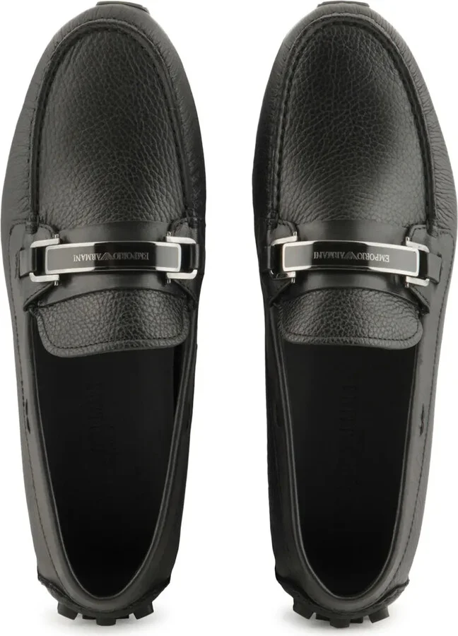 Logo-Plaque Leather Driving Shoes - Image 4